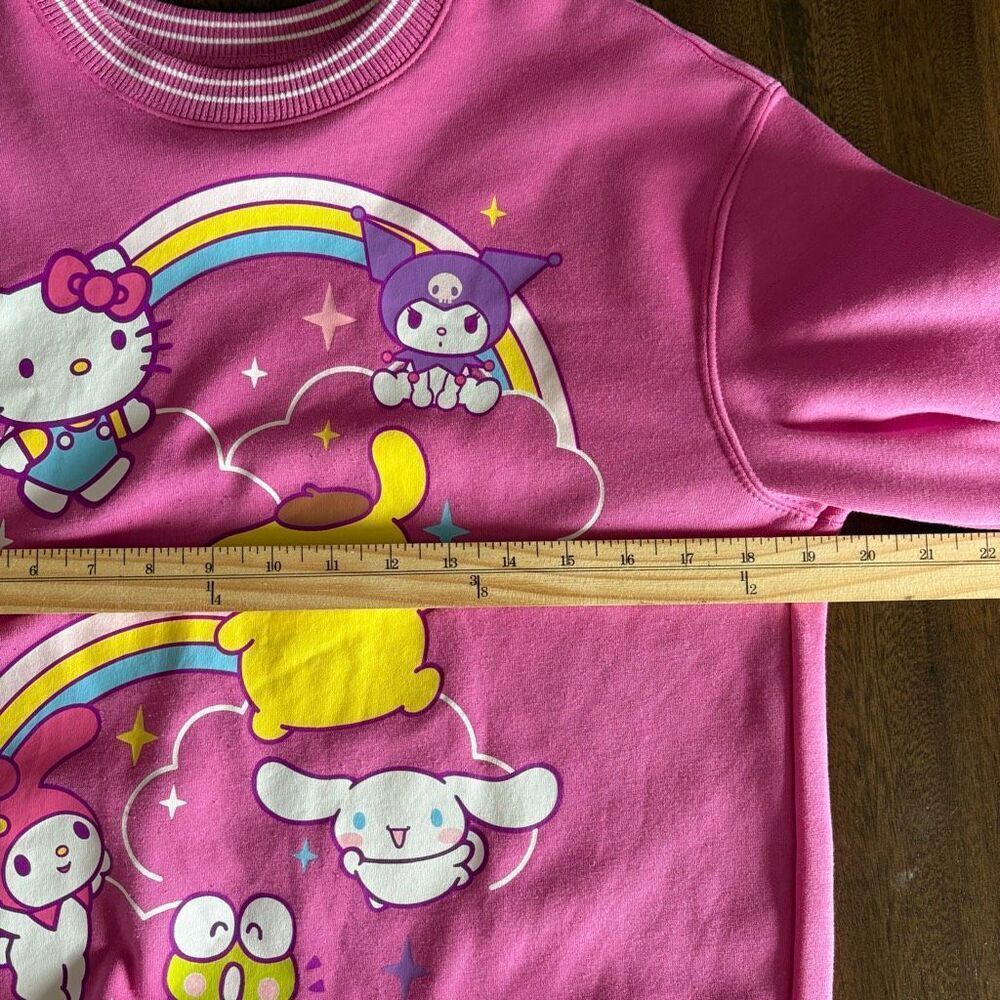 Hello Kitty Sweatshirt Size XS Sanrio My Melody Keroppi Pullover Pink Kidcore - Picture 6 of 8